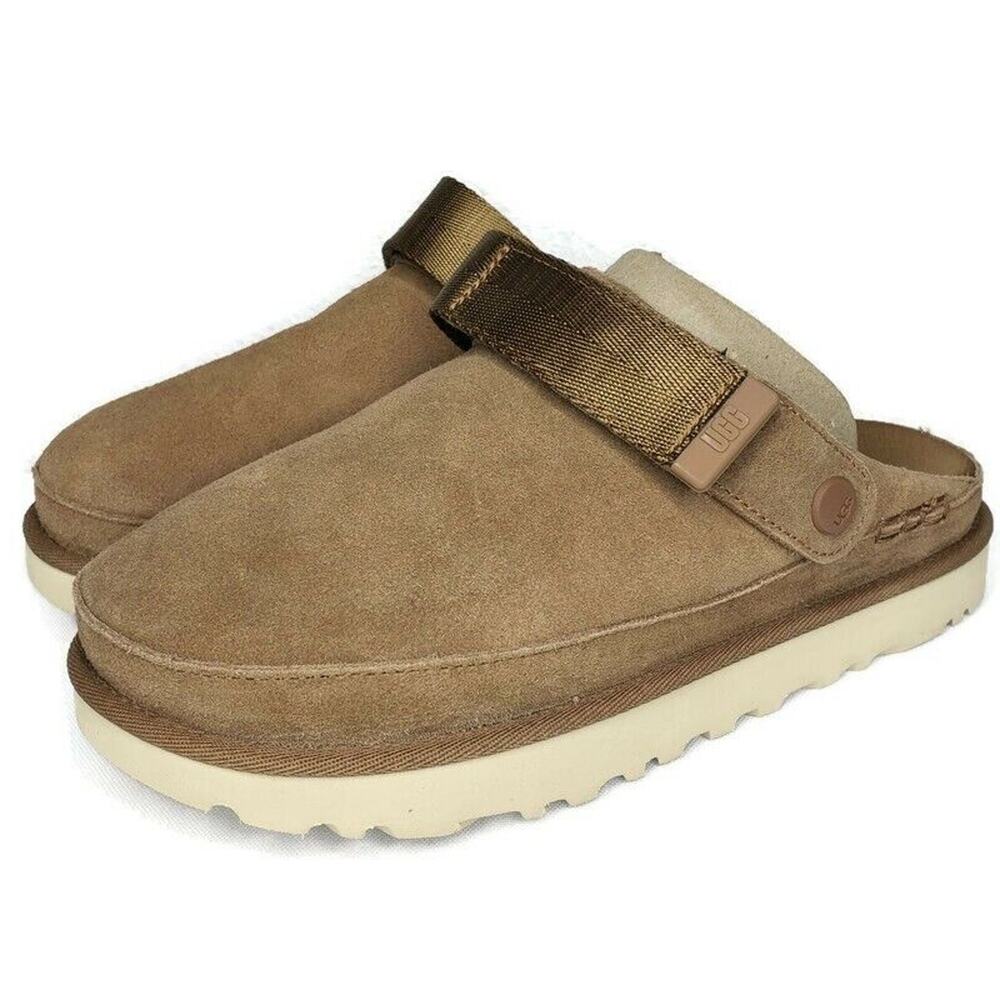UGG Tan Suede Slide Clogs